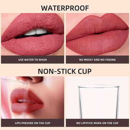 Red-Toned Purple Liquid Lipstick - Long Lasting, Smudge Proof, Transfer Resistant Lip Color, Waterproof, Non-Transfer Formula (Purple Potion)