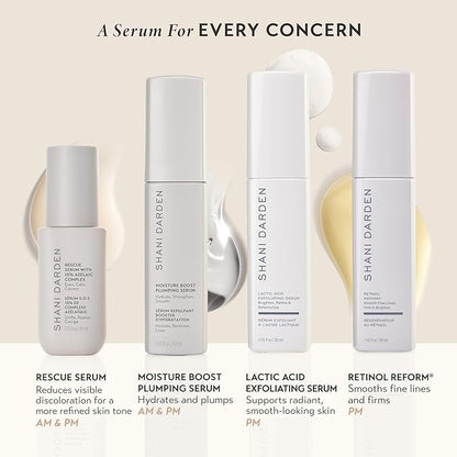 Shani Darden Rescue Serum with 10% Azelaic Complex, Lightweight Hydrating Azelaic Acid Serum for Face with Oat Kernel & Aloe Extracts, Helps Skin Redness & Acne, Non-Comedogenic, Vegan, 1 fl oz