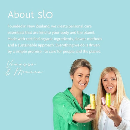 Slo Natural Moisturizing Stick | Body Balm with Organic Ingredients | Hydrating Nourishing | Coconut, Cocoa Butter & Antioxidants | Travel-Friendly | Rose Vanilla & Lavender Jasmine | 2x2.1oz/60g