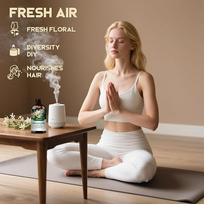 Honeysuckle Fragrance Oil-Honeysuckle Essential Oil 4.33oz (130ml)-100% Pure Natural Scent for Diffusers, Candles, Soap Making & Aromatherapy-Relaxing Home & Gift Essential Oil for Bath, Massage