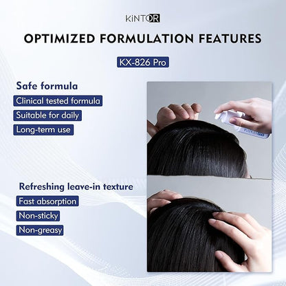 KINTOR 0.9% KX-826 DHT Blocker for Men & Women Hair Growth,Hair Growth Products Spray 60ml Pro