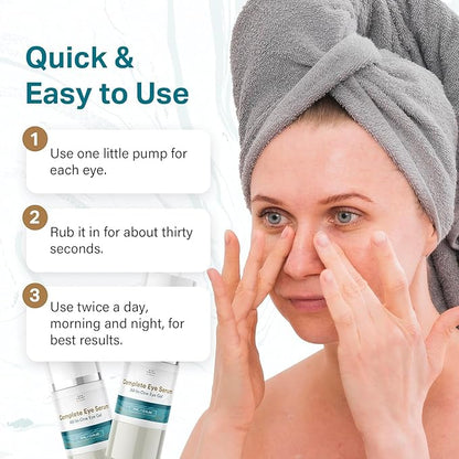 Sun Coast Sciences - Complete Eye Serum by Dr. Mark Rosenberg for Wrinkle Reduction, Dark Spot Fading, and Under-Eye Bags Treatment (Pack of 1)