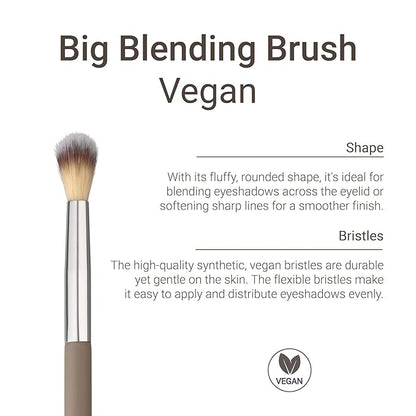 Sandstone Soft Collection Makeup Brush - Professional Premium Blending brush for applying and blending eyeshadow. Ultra soft bristles and easy to use. Vegan Makeup brush for all skin types
