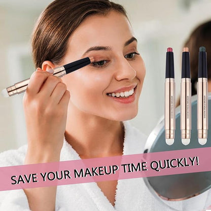 Silver Smokey Grey Gray Eyeshadow Stick eyeliner pencil Makeup Cream Smooth Shimmer Single Matte Primer Eyeshadow Pencil, Hypoallergenic Waterproof Long Lasting Eye Shadow