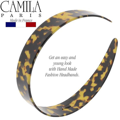 Camila Paris CP3879 French Headband for Women, Handmade Tokyo, Strong Hold Grip Women's Hair Band, Ligth and Very Flexible, No Slip and Durable Styling Girls Hair Accessories, Made in France