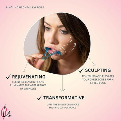 Lip Plumper Device | Non-Invasive Lip Plumping Device, Pain-Free | 60-Second Daily Exercise for Fuller Lips, Defined Jawline & Firmer Skin, MADE IN USA (Sky Blue)