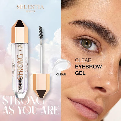 Clear Eyebrow Gel – Long-Lasting Formula for Strong Hold & Natural Finish, Clump & Flake Free – Taming & Defining Brow Lamination Gel, 0.095 fl.oz. – Strong As You Are