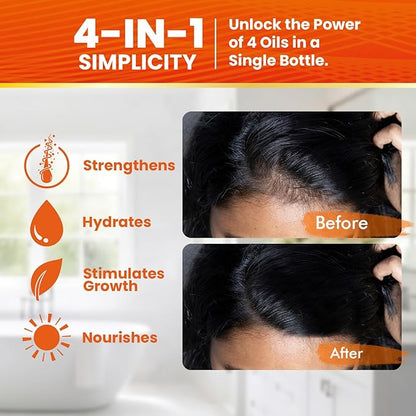 Batana Oil for Hair Growth with Rosemary, Castor, and Pumpkin Seed Oils, 100% Pure Unrefined Honduran Formula, Strengthens, Nourishes, Revives Scalp & Strands, Natural Care for All Types (5oz)