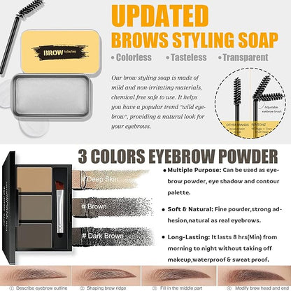 All in One Makeup Kit for Women Full Kit,Travel Make Up Gift Set for Women Teens Girls, Includes Eyeshadow,CC,Foundation,Lipstick,Mascara,Brush,Sponge,Brow Powder & Soap,Eyeliner,Primer,Contour,Bag