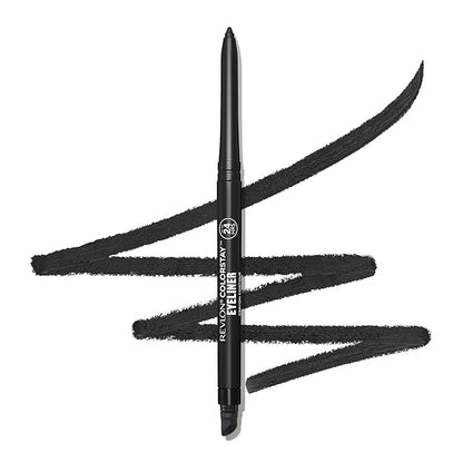 Revlon ColorStay Pencil Waterproof Eyeliner, Smudge-Proof, Eye Makeup with Built-In Sharpener, Stocking Stuffer for Women, 201 Black, 0.01 oz