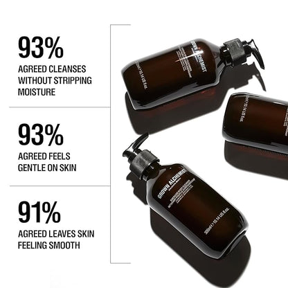 Grown Alchemist Energize Body Cleanser Bundle: Chamomile, Bergamot & Rose Bodywash/Soap (300mL + 1L Refill)