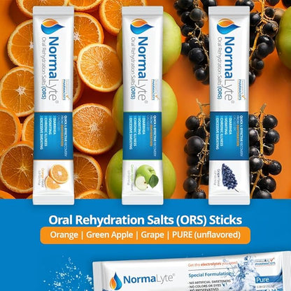 NormaLyte Apple - FSA Eligible Electrolyte Powder Packets | Clinically Studied Electrolyte Drink Mix | 30 Count Effective Hydration Sticks