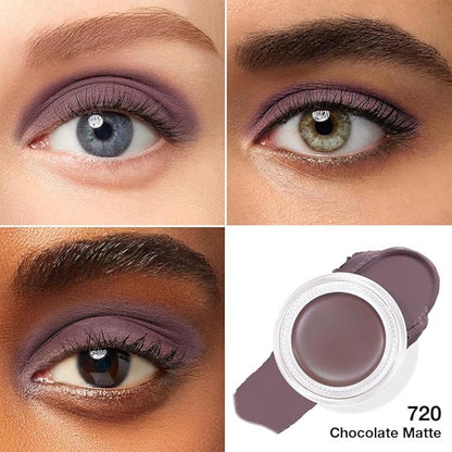 Single Cream Eye Shadow,Chocolate Nude Matte Natural Monochrome Eyeshadow Palette,Waterproof,Long Lasting Naturing-Looking,Vegan & Cruelty-Free,720