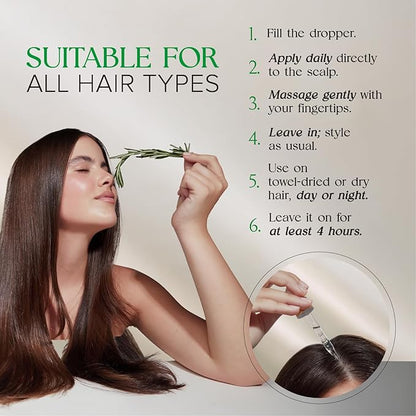 Hair Serum for Hair Growth Serum Women Made in USA - Scalp Serum for Hair Growth Non-Greasy Rosemary & Amla Hair Care - Natural 1 Fl.Oz Hair Loss Treatments for Women Regrowth Treatment