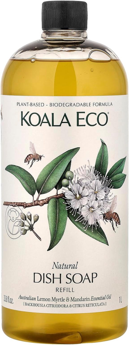Koala Eco Dish Soap - with Australian Lemon Myrtle & Mandarin Essential Oil - 34oz