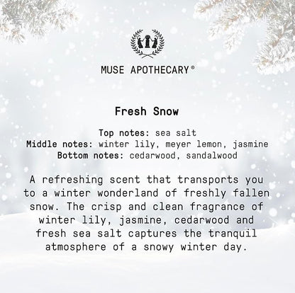 Muse Apothecary Room Ritual - Room Spray, Aromatic and Relaxing Room Mist, Air Freshener Spray, Infused with Natural Aromatherapy Essential Oils - 8 oz, Fresh Snow, 2 Pack