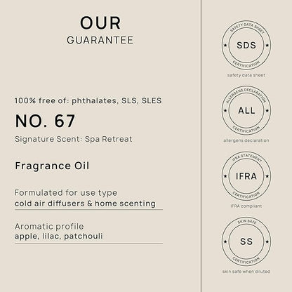 VINEVIDA Spa Retreat Fragrance Oil for Cold Air Diffusers - 32 Fl Oz -Essential Oils for Diffuser Oil Refill & Air Freshener Room Spray