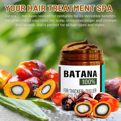 Batana Hair Growth Oil,Batana-Oils,Batana Natural Hair Growth Oils,Organic and Natural Ingredients - Promotes Hair Growthand Thickness for Men & Women