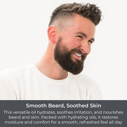 CIBU for Men Beard + Shave Oil - 2oz Pre-Shave Beard Oil for Men - Softens Beard, Relieves Itching, Moisturizes Skin, and Reduces Redness
