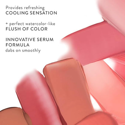 LAURA GELLER NEW YORK Serum Blush Tint, Lightweight Liquid Blush for Cheeks, Weightless Watercolor Sheer Finish, Casual Coral