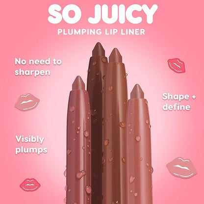 ColourPop So Juicy Plumping Lip Liner with Peptides - Long Lasting Lip Liner for Visibly Plumped & Shaped Lips - Enriched with Smoothing Ceramides & Peppermint - Love That (0.01 oz)