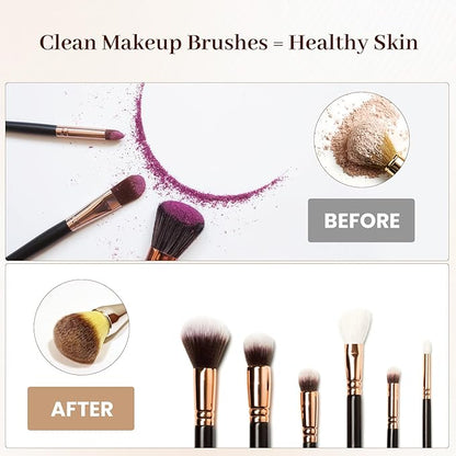 Premium Makeup Brush Cleaner Dryer Super-Fast Electric Brush Cleaner Machine Automatic Brush Cleaner Spinner Makeup Brush Tools (White)
