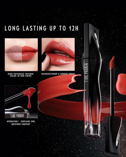 STELLAR DUST LIP STAIN-Long Lasting, Waterproof and Transferproof Lip Tint, Glossy Finish Lip Gloss, Lightweight Lipstick, High Coverage, Vivid Color, Stocking Stuffers For Teen Girls (10)