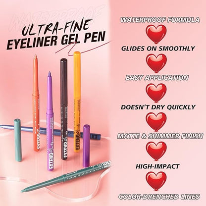 Silver Cream Eyeliner Pencil Waterproof Retractable Silver Gel Eyeliner Smudge-proof Hypoallergenic (02#)
