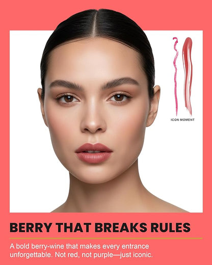 Lip Kit Duo – Icon Moment- TikTok-Viral Precision Liner & Glossy Liquid Lipstick, Clean 2-Step Set with Hydrating Long-Wear Color – Bold Inclusive Beauty for Everyday Konfidence
