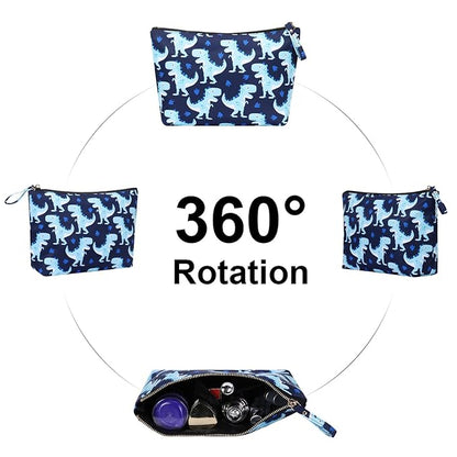 Travel Cosmetic Bag Anti-water Makeup Case Small Pouch Gift Women, Dinosaur