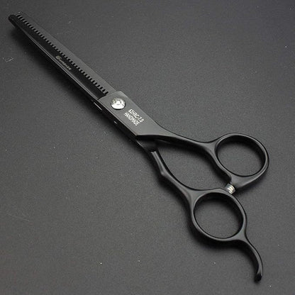 SHARONDS 6/7 Inch Professional 440C Hair Cutting Scissor Salon Hairdressing Thinning Shears Perfect for Barber and Home Use (7 in tooth)