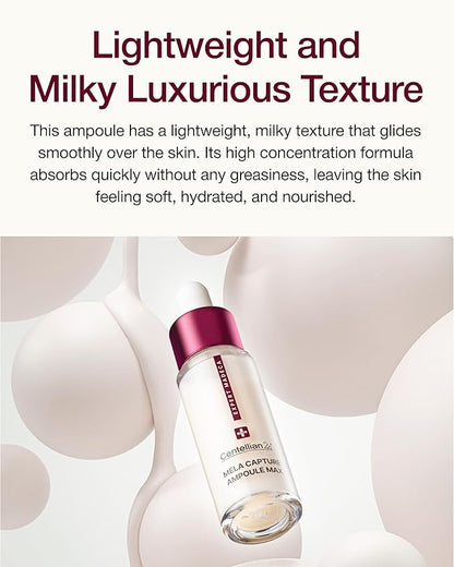 Centellian 24 Expert Madeca Mela Capture Ampoule Max (Madeca Mela 0.5fl oz) High Concentration Serum for Melanin Reduction, Wrinkle & Enhanced Skin Elasticity - TECA Centella Asiatica Extract