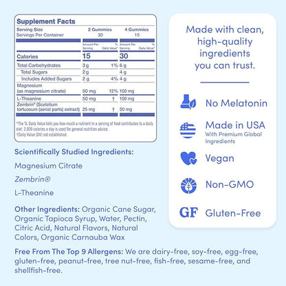 First Day Women’s Nighttime Reset Calming Magnesium Gummies – Sleep Aid Supports Peaceful Rest, Balanced Mood & Energy – Supplement with Magnesium Citrate, L-Theanine & No Melatonin – 30-Day Supply