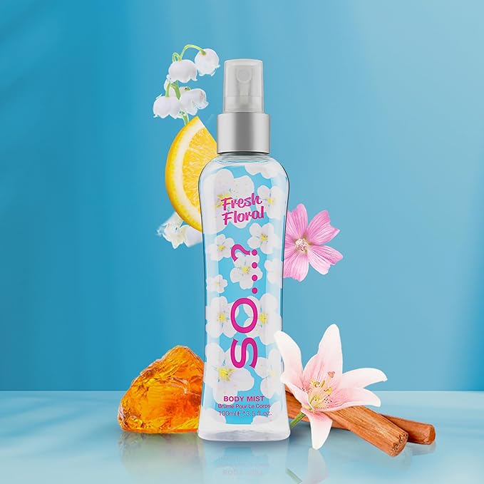So...? Fresh Floral Body Mist for Women - 3.5 oz Body Mist - Pack of 3