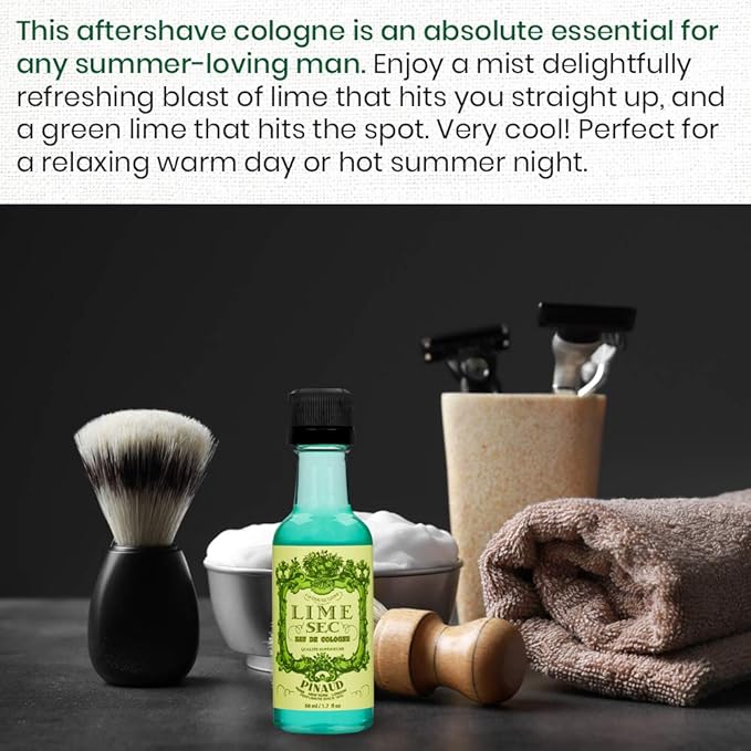 Clubman Pinaud Lime Sec Eau De Cologne – Fresh Citrus Scent, Invigorating After Shave Cologne for Men, 1.7 oz, 2 Pack