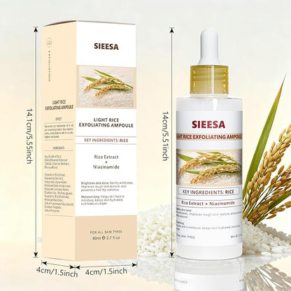 Peel Shot Glow Rice Peeling Ampoule Duo, White Rice Refines Texture+Hyaluronic Acid Locks Moisture, Black Rice Niacinamide Controls Oil Salicylic Acid Gentle Pore Clean, For Various Skins (5.4 fl oz)