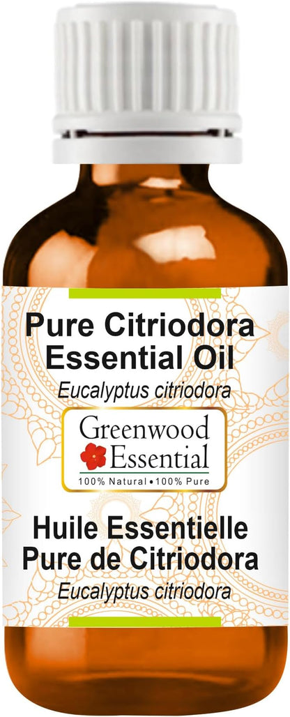 Greenwood Essential Pure Citriodora Essential Oil (Eucalyptus citriodora Steam Distilled 100ml (3.38 oz)