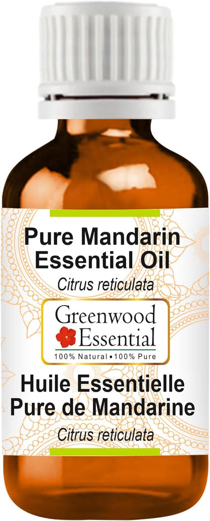 Greenwood Essential Pure Mandarin Essential Oil (Citrus reticulata) Steam Distilled 50ml (1.69 oz)