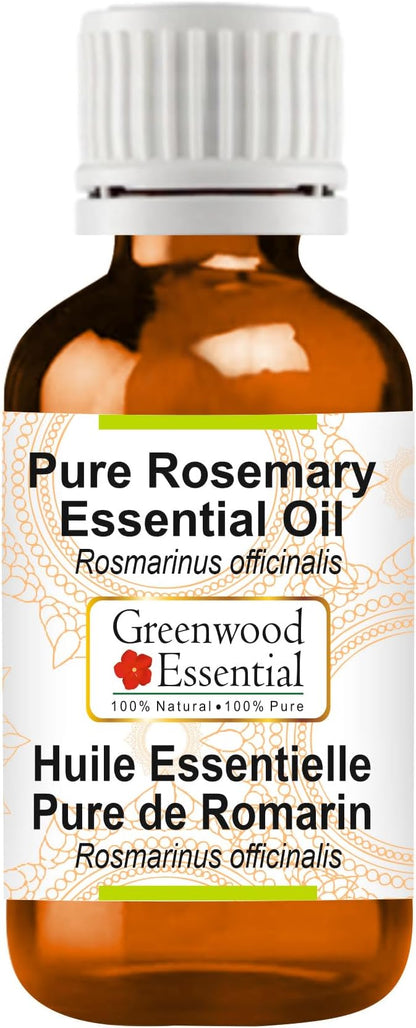 Greenwood Essential Pure Rosemary Essential Oil (Rosmarinus officinalis) Steam Distilled 50ml (1.69 oz)