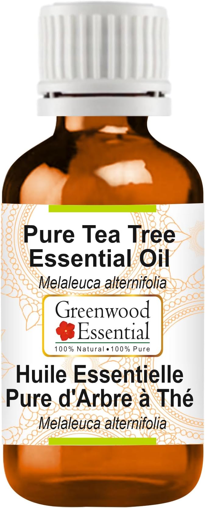 Greenwood Essential Tea Tree Essential Oil (Melaleuca alternifolia) Pure | Non-Sticky | Non-Greasy | Lightweight | Men & Women | All Skin Types | Steam Distilled 30ml (1 oz)