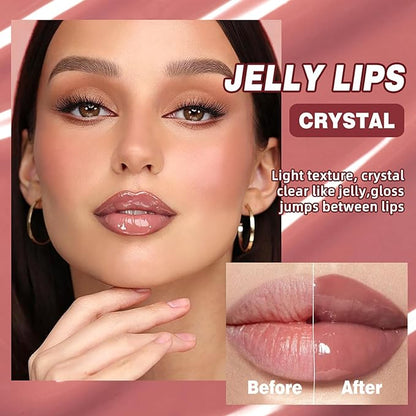 Tinted Lip Serum Gloss – Hydrating Lip Plumper with Natural Shine, Nourishing Hydration with Polypeptide Non-Sticky, Long-Lasting Color, Moisturizing Lip Makeup (4Pcs)