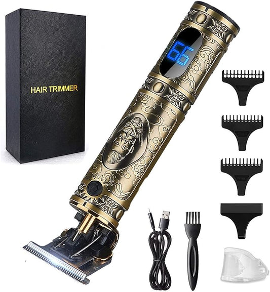 RESUXI Hair Clippers for Men Hair Trimmer for Barbers,Professional Cordless T Blade Trimmer, Beard Edger Liners for Men,Barber Shavers for Hair Cutting,Gold Knight Close-Cutting Hair Machine