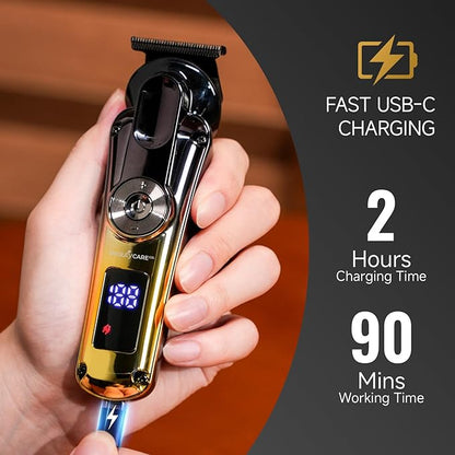 Professional Beard Trimmer for Men - Hair Clippers Men's Grooming Kit,Waterproof Cordless Rechargeable Electric Shaver Zero Gapped Trimmer Fading & Nose Hair Trimmer, Grooming at Home