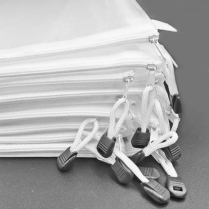 OZY 20Pieces Nylon Mesh Cosmetic Bags Zippered,Portable Organizing Pouches for Travel,Toiletries Bag for Women and Men