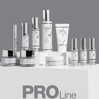 Lira Clinical PRO C4 Retinol Serum - Face Serum with Plant Stem Cells - Vitamin C Brightening Serum with Licorice and Olive Extract - 1.69 Ounce