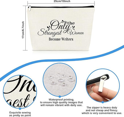 Creative Writer Gift for Women Makeup Bag Write Lovers Inspirational Gift for Writers Novelist Gifts Cosmetic Bag Writer Appreciation Birthday Christmas Thanksgiving Gifts for Author Writers