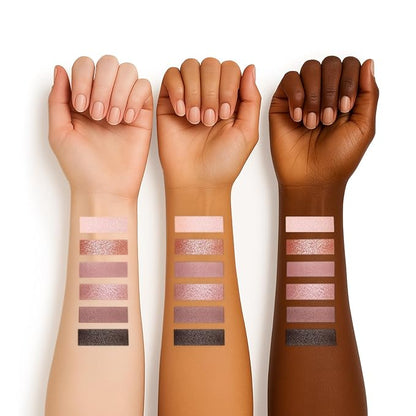 6 Colors Mini Eyeshadow Makeup Palette Rosy Neutral Nude Eye Shadow Shimmer & Matte Make Up Pallet with Mirror Highly Pigmented Long Lasting Waterproof Travel Size Gift Kit 02