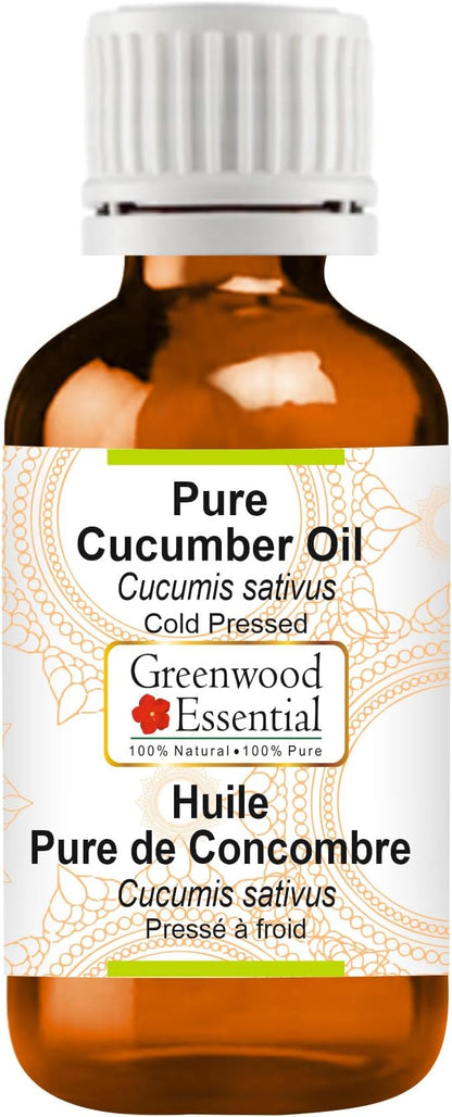Greenwood Essential Pure Cucumber Oil (Cucumis sativus) Cold Pressed 5ml (0.16 oz)