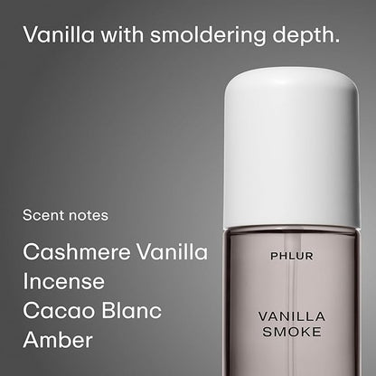 PHLUR Decadent Layering Set - Travel Size Body Mist Gift Set - Vanilla Smoke, Vanilla Skin, & Heavy Cream - Travel Size Hair and Body Fragrance Mist Trio (3 x 3 fl oz)