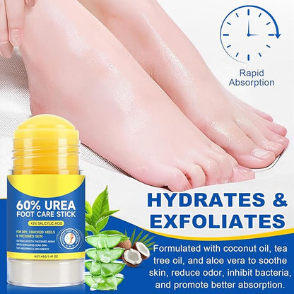 60% Urea Foot Cream, 1.41Fl Oz Foot Cream Maximum Strength Moisturizer for Dry Cracked Heels, Urea Foot Lotion Nourish Cracking Rough Dry Hands/Feet